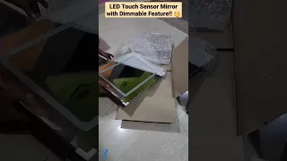 LED Bathroom Mirror with Touch Sensor and Demister Pad Unboxing and Setup! | #led #ledmirror #shorts