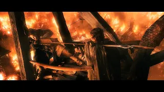 The Hobbit: The Battle of the Five Armies (2014) "Death of Dragon Smaug" | 4K 2160p Clip