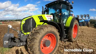 2021 Claas Arion 660 CMATIC 6.8 Litre 6-Cyl Diesel Tractor (175 / 205 HP) with Lemken Plough