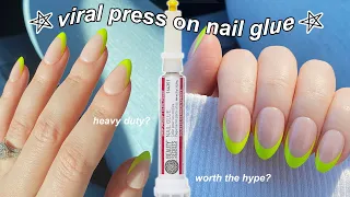 TESTING THE VIRAL $7 PRESS ON NAIL GLUE | The Beauty Vault