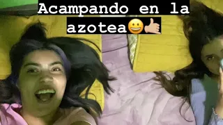 Acampando en la azotea en vacaciones 😃⛺️