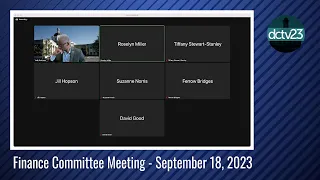 Finance Committee Meeting - September 18, 2023