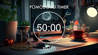 50/10 Pomodoro Timer ✨ Relaxing Lofi, Study With Me, Stay Motivated ✨ Focus Station