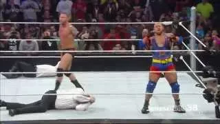 Randy Orton RKO on Kane - Smackdown - April 2, 2015