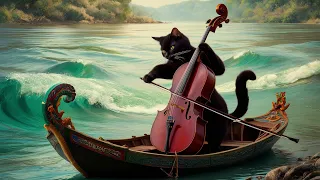 【Relaxing Cello】Lo-Fi Cat - Sweep of the river #lofi #cat #relax #cello #music