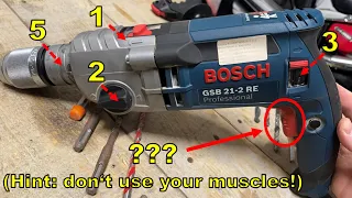 How to USE this 5 Drill Features | Bosch Hammer Drill