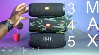 Max Volume | JBL Charge 3 vs Charge 4 vs Charge 5 Blind Listening Reveal With Binaural Sound Sample