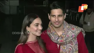 Newly-wed Kiara and Sidharth Malhotra twin in red as they land in New Delhi