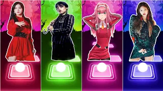 Jisoo vs Wednesday vs Zero Two vs Lisa - Tiles Hop