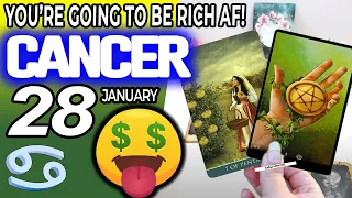 Cancer ♋ 💲YOU’RE GOING TO BE RICH AF! 💲🤑 horoscope for today JANUARY 28 2024 ♋ #cancer tarot JANUARY