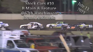 Stock Cars #10, B Main & Feature, Hutch Nationals, 07/13/23