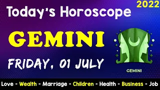 Aj Ka Din Kaisa Rahe Ga | Gemini Daily Horoscope | Horoscope Today | Aj Ka Din | 01st July 2022
