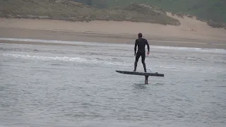 Appletree Downwind Foil Board - catching tiny waves