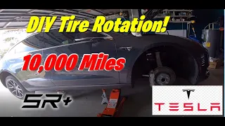 Tire rotation on my Tesla Model 3 - 10,000 miles - Washer fluid