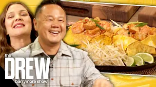 Chef Jet Tila Teaches Drew How to Properly Make an Egg Pancake and Plate Pad Thai