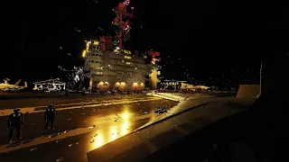 New Super Carrier Takeoff Under Heavy Rain At Night With The Tomcat - Dcs World F14