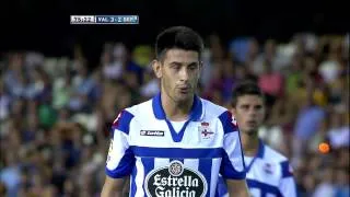 Gol de Pizzi (3-3) en el Valencia CF - Deportivo de La Coruña Jornada 2