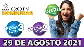 Sorteo 03 PM Loto Honduras, La Diaria, Pega 3, Premia 2, Domingo 29 de agosto 2021 |✅🥇🔥💰