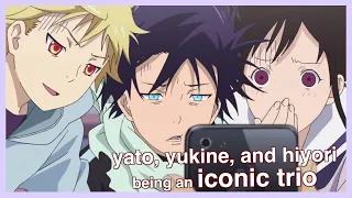 yato, yukine, and hiyori being an iconic trio