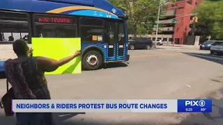 Neighbors, riders protest bus route changes