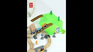 Unboxing a toy train box