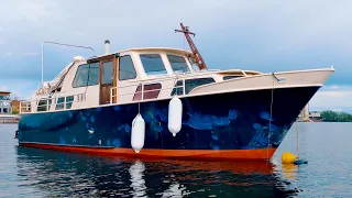 40ft Steel Boat Solo Anchoring - Ep. #34 - Vintage Yacht Restoration Vlog