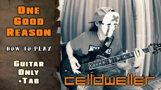 Celldweller - One Good Reason | GUITAR ONLY + TABS on screen |  HOW TO PLAY