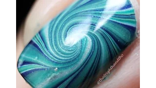 Swirl Watermarble Nails