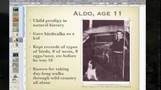 NRM 101 Lecture:  The Legacy of Aldo Leopold PART 1