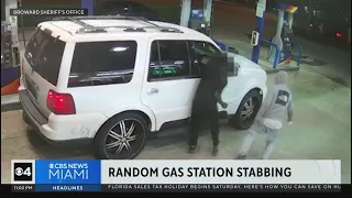 Man sought in Dania Beach gas station random stabbing