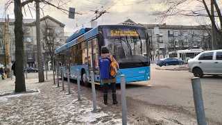 поездка на троллейбусе Днипро Т-203 маршрут 5