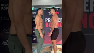 AMATO MATAIAKA AND STEVAN IVIC WEIGH IN AHEAD OF THEIR HEAVYWEIGHT FIGHT TOMORROW NIGHT