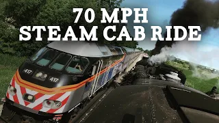 70MPH Cab Ride on a Steam Locomotive