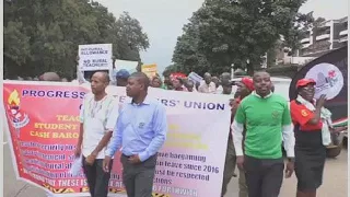 Zimbabwean teachers on strike