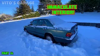 SNOW??? Part 14 Mercedes W124 300E Interior Detailing is Complete! New Blower Motor Fuse