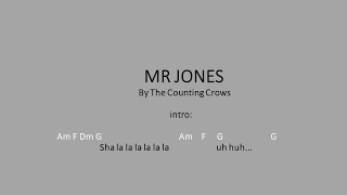 Mr Jones - Counting Crows - Easy chords and lyrics