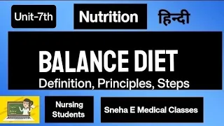 Balance Diet in hindi!! Definition!! Principles!! Steps!!