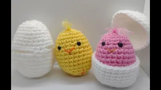 Crochet Chick with Egg
