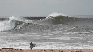 The Wedge - Surfers CHARGE as BIG swell builds (RAW FOOTAGE)