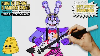 How to Draw GLAMROCK BONNIE 🤘🐰 (Five Nights at Freddy's) | Easy Step-By-Step Drawing Tutorial