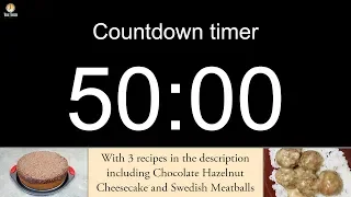 50 minute Countdown timer with alarm (including 3 recipes)