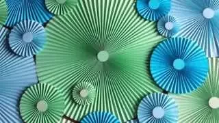 How to Make Paper Rosette Flower - Tutorial DIY Paper Crafts Как сделать бумажный веер d60 cm