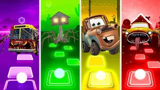 Bus Eater Vs House Head Vs TowMater Vs Car Eater - Tiles Hop EDM Rush!