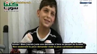 Syrie Un enfant qui brise le cœur et fait  pleurer les yeux