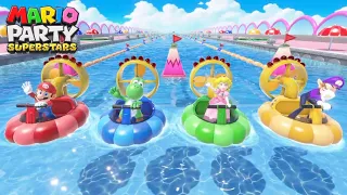 Mario Party Superstars Minigames - Mario vs Yoshi vs Peach vs Waluigi (Master Difficulty)