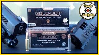 5.7x28 vs .22 Magnum Speer GOLD DOT....(Part 1: Pistols)