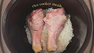 One pot meal hack: raw chicken in a rice cooker for a delicious surprise