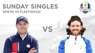 Jordan Spieth tied with Tommy Fleetwood | Singles Match | 2020 Ryder Cup