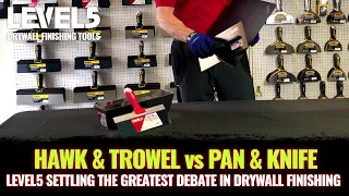Drywall Hawk and Trowel Versus Taping Knife and Pan