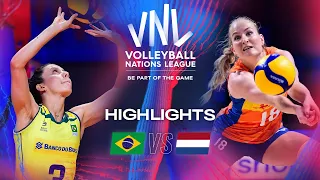 🇧🇷 BRA vs. 🇳🇱 NED - Highlights | Week 2 | Women's VNL 2024